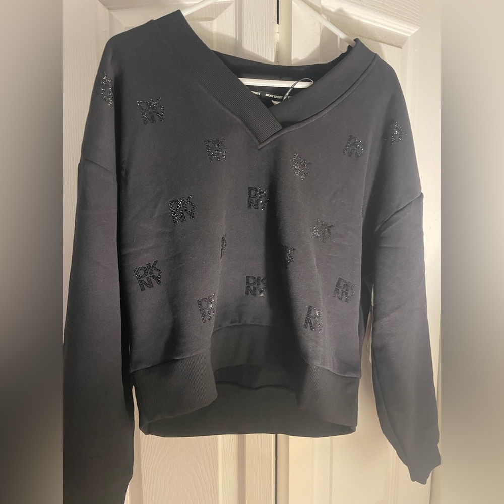 DKNY Black V-Neck Women's Sweater